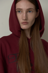 EEERRR Crack logo hoodie (Burgundy)