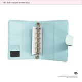 A7 soft magnet button binder blue