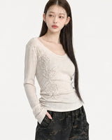 (W's) Petal Ribbed Knit