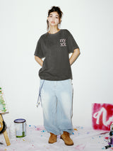 LACE LOGO TEE CHARCOAL