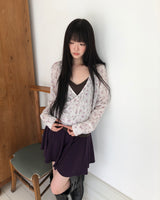 Roain Folding Flare Mini Skirt