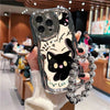 Little Black Cat is suitable for Apple 15 phone case