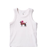 Flower Horse Tank Top - White
