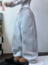 フリース 🤍🐏ラインポイントバルーンロングパンツ 🤍🩶🖤3カラー
