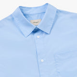 ストレンジャークラシックフィットフラワーコットンシャツ(Blue)