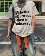 バタープリントショートスリーブTシャツ
