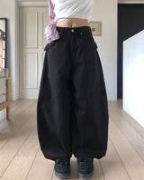 Porty Studded Belted Balloon Pants