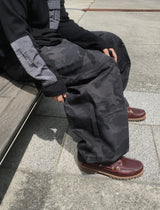 No.1377 camo washed snap wide PT