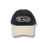 two tone vintage washing ball cap (Black/Ivory)