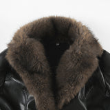 Chic Mood Brown Fur Cardigan