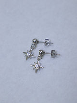 cubic square star earring