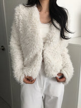 2way fur cardigan