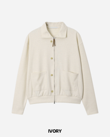 Milt Crop Knit Zip-Up