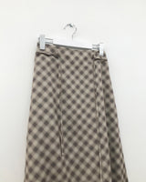 Mellow Chiffon Checkered Skirt (2 Colors)