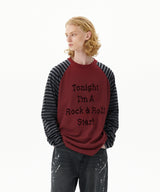 ROCK STAR RAGLAN STRIPE LS TEE