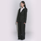 Wide-leg hook Trouser Black
