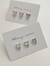 [3 color] starlight butterfly piercing / 2 sizes / twinkle opal drop unique