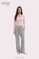 mood check cotton banding casual pants (REGULAR TYPE)