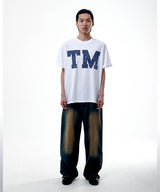TM クラックTシャツ-BLUE