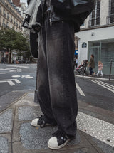 テシアインシジョンワイドデニムパンツ