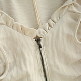 Riel Shirring Zip Top