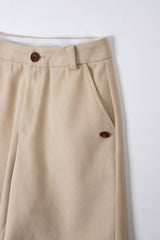Suede half pants (Beige)