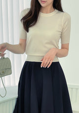 Today Round Basic Short Sleeve Knit