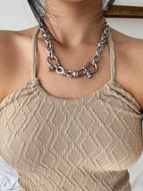 ２バックルボールドネックレス/two buckle bold necklace