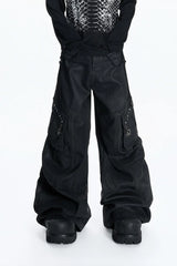 Waxed Multi Pocket Cargo Jeans