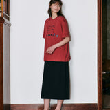 Stripe Long Skirt Black