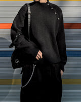 Nell Line Neck Button Knit