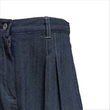 (2color) バックストラップピンタックワイドローデニムパンツ
