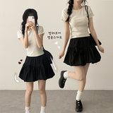 Ballet Core Ribbon Balloon Miniskirt