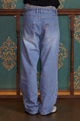 BLOCK DENIM PANTS / BLUE