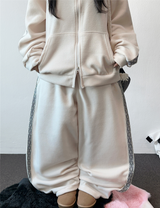 Bohemian Side Track Fleece Balloon Long Pants 🖤 3 Colors