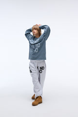 Weekend warrior typography printing long pants (Melange)_1