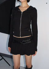 RIB SLIM HOOD ZIP-UP