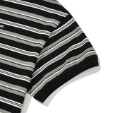 STRIPE PIQUE T-SHIRT [BLACK]