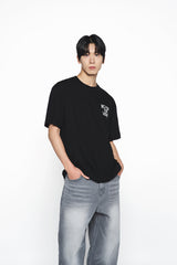 25SS インクスタンプロゴショートスリーブTシャツ ブラック