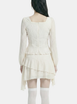 Muse Shirring Square Neck Blouse