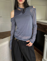 ニロカットシースルーレイヤードセット - long sleeve, sleeveless
