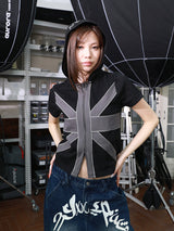 CROSS PATCH HOODIE (BLACK)