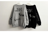 Pen Lettering Printing Round Knit
