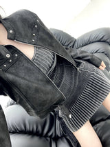 1059. Star stud suede crop jk (2color)