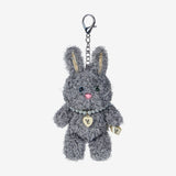 Odd Eye Puppy Bunny Keyring / Gray