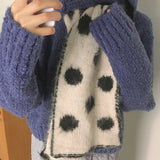 Rolls Dot Color Angora Fur Scarf