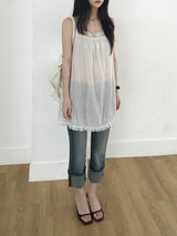 Roll-up capri denim pants (one color)