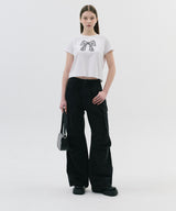 ペイズリーリボンTシャツ_ホワイト