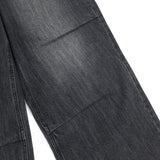 No.1100 スラップバックスナップワイドデニムパンツ