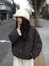 Mison Reversible Wool Fluffy Earflap Hat